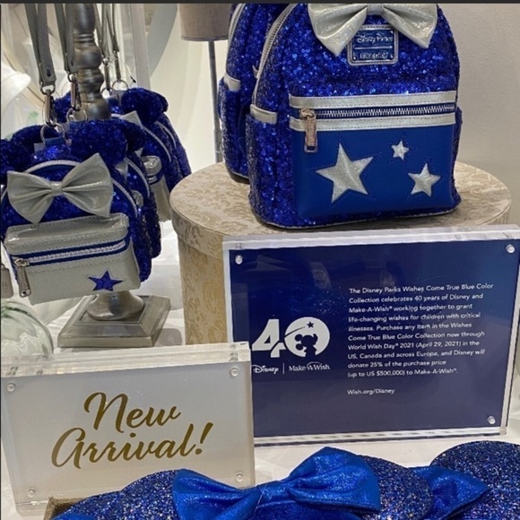 Wish’s Come True Blue Loungefly Backpack - Picture 9 of 11